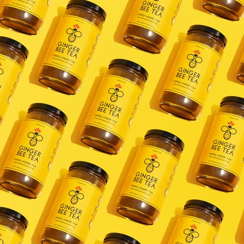 Image of Ginger Bee Honey Ginger Tea Concentrate, Real Honey, 15 oz (2 Pack) | Never corn-syrup honey; 5 clean ingredients; no refined sugar; throat and digestive comfort; hot or iced; ~19 servings
