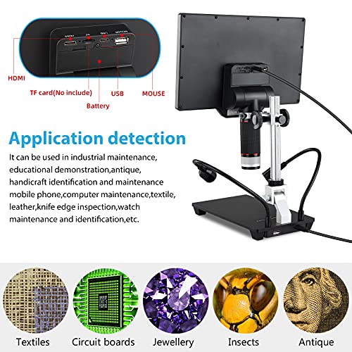 Koolertron 10.1 Inch Lcd Digital Microscope With 400A 0-120V Battery Monitor With Shunt #TOP6
