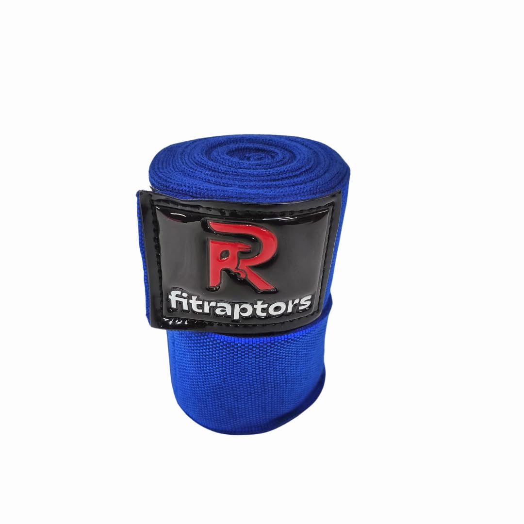 FitRaptors Cotton Boxing Hand Wrap with Thumb Loop for Men & Women Gym Accessories and Fitness Support Gloves Straps with Premium Velcro for Better Stability and Grip (Blue, 4.5 Meters) (B0DD48TJTP) Amazon Price History, Amazon Price Tracker