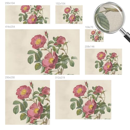Decoración de pared adhesiva de 152x104 cm con elegante patrón de rosas de estilo vinilo mural 6