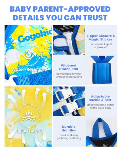 Image of Gogokids Puddle Float Jumper 33-66 Pounds, Toddler Swim Vest Kids 2-6 Years
