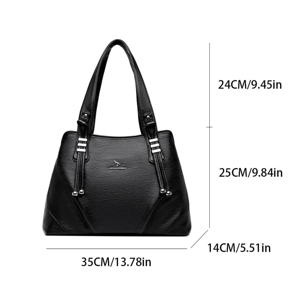 Miękkie skórzane luksusowe torebki damskie designerskie 3 warstwy torba na ramię crossbody damska duża pojemność zakupy torba kurierska