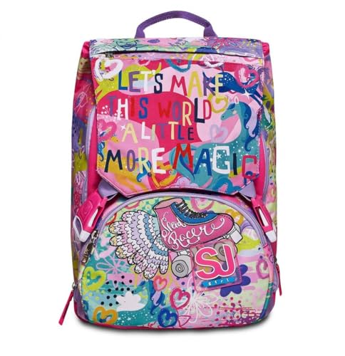 Trolley Per Bambini E Ragazzi SJ GANG STYLE JAM GANG – Multicolore, 36.5x50x26 Cm, 32 Litri, Spallacci Imbottiti, Ruote, Doppio Scomparto - 9