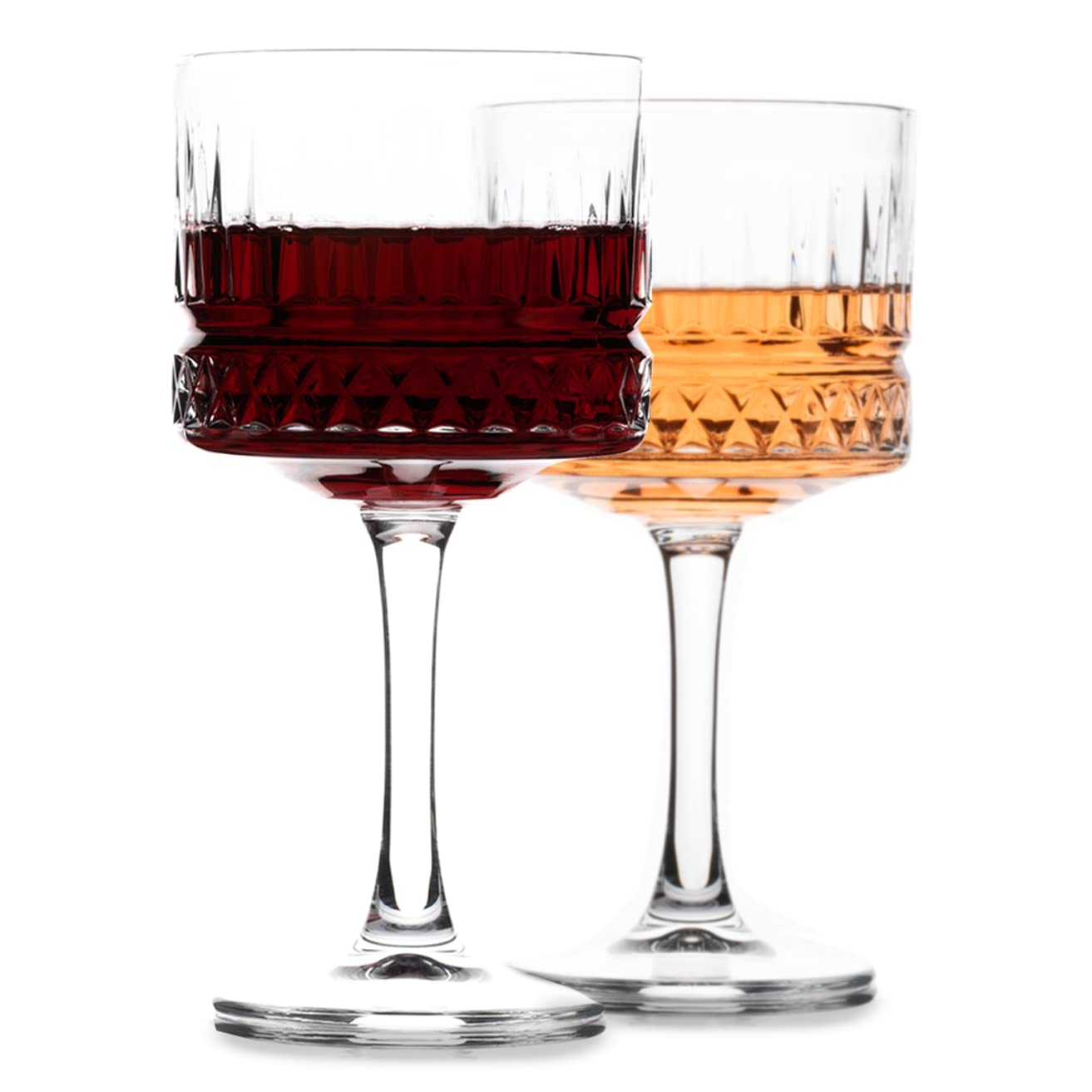 Kieliszki vintage Coupe (500 ml), szampana, koktajl, martini, kieliszki do wina Aperol Spritz, kieliszki do wina z długą łodygą (2 szt. (500 ml)