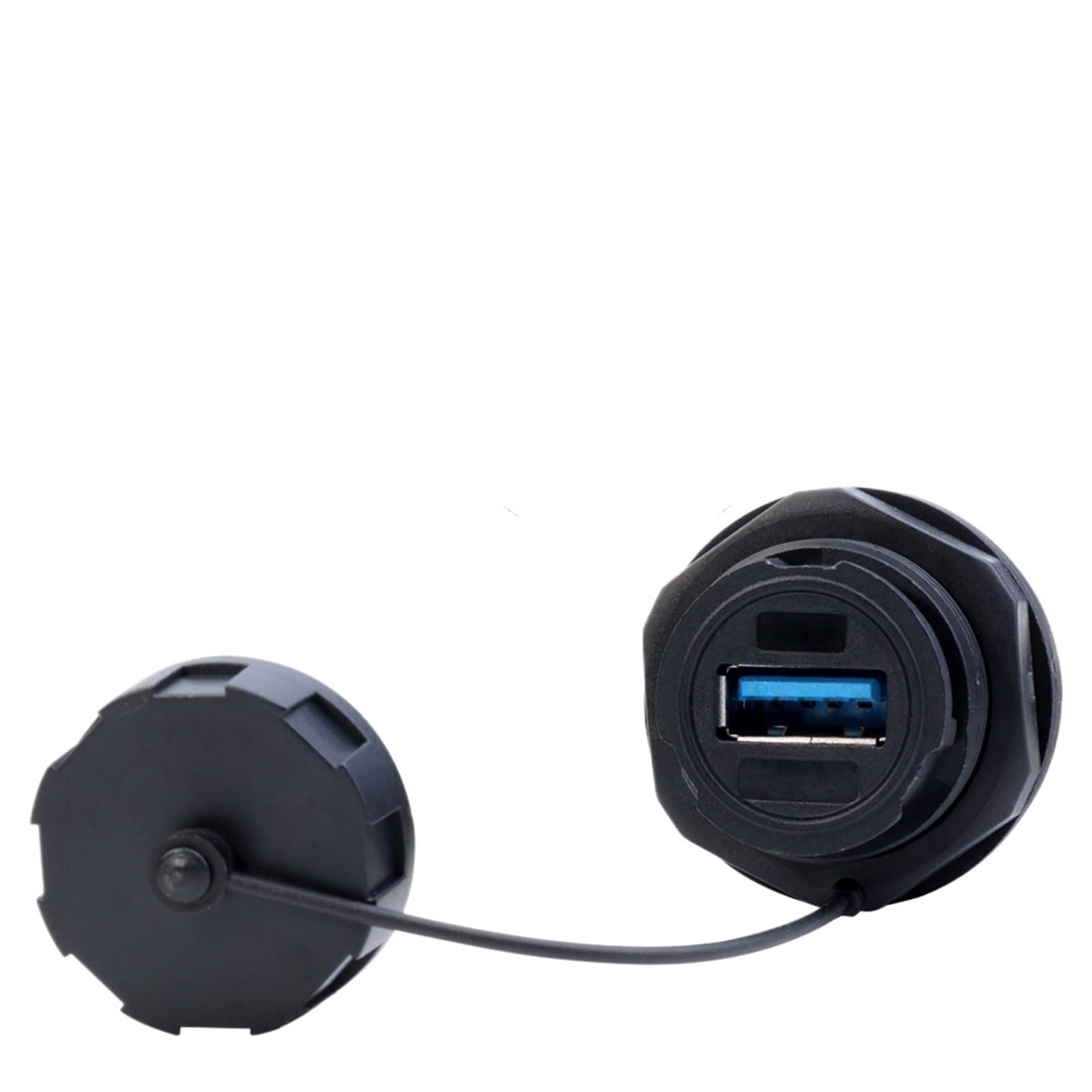 1 x USB 2.0 USB 3.0 Typ C 3.1 Modul SMT 3-Punkt-Schnalle Panel Mount Buchsenbuchsen Wasserdicht IP67 Bajonettanschluss (Typ H)