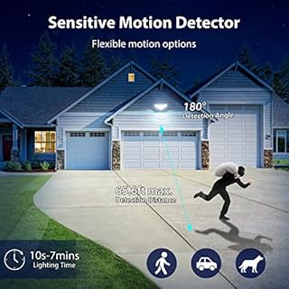 iMaihom 150W Motion Sensor Light Outdoor, 15000LM 6500K LED Security Floodlights, 3 Adjustable Head Motion Detection Light IP65 Waterproof for Yard Garage White 1pack