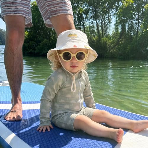 Image of Muslin Baby Sun Hat Sun Protection Baby Toddler Bucket Hats for Boys Girls