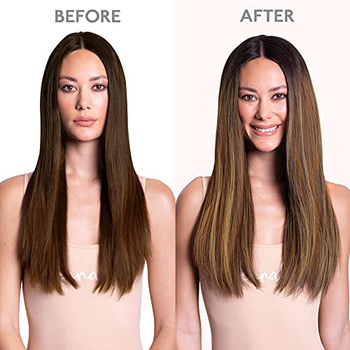 Image of WENNALIFE Wire Hair Extensions Real Human Hair 16 inch 95g Dark Brown to Chestnut Brown and Dirty Blonde Highlighted Remy Wire Hair Extensions Invisible Real