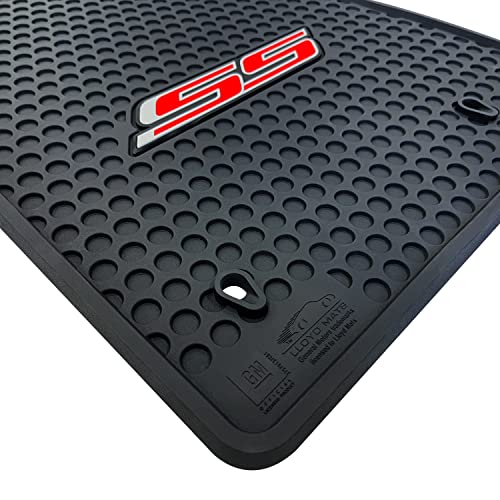 Lloyd Mats Heavy Duty Signature Rubber All Weather Floor Mats for Chevy Camaro 2010-2015 (Red SS, Black)