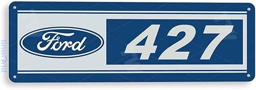 Miniatura 1 de Tinworld Letrero de estaño Ford 427 Racing Retro Garage Sign Auto Shop Ford Sign C683