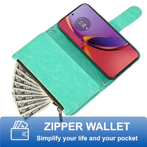 Coque Motorola Moto G84 5G portefeuille à fermeture éclair
