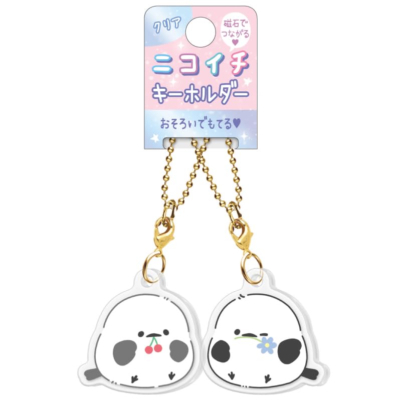RUKURUKU/虹といちごとシマエナガ　蓄光　オルゴナイトキーホルダー レジンシマエナガキーホルダー✨オルゴナイト✨月✨星✨蓄光