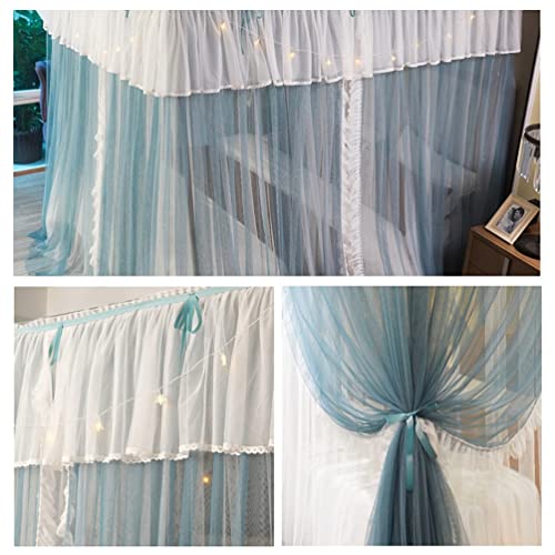 Moustiquaire baldaquin 4 poteaux d'angle lit 200x220 vert - 4