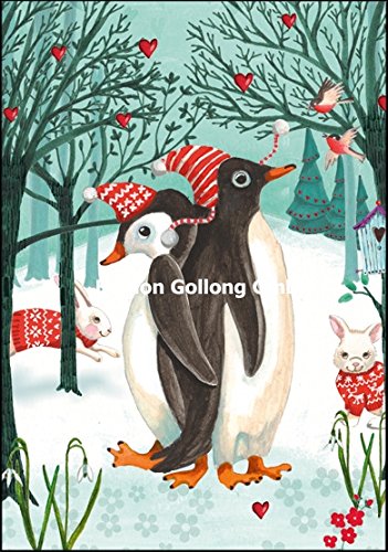Biglietto d' auguri cartita Design * pinguini con