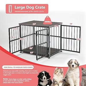 32Inch-Heavy-Duty-Dog-Crate-Furniture-Style-for-Medium-and-Large-Dogs-Wooden-Dog-Crate-End-TableDecorative-Pet-Crate-Dog-House-with-3-Doors - Cucciolini Doodles   32Inch-Heavy-Duty-Dog-Crate-Furniture-Style-for-Medium-and-Large-Dogs-Wooden-Dog-Crate-End-TableDecorative-Pet-Crate-Dog-House-with-3-Doors