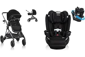 Evenflo Pivot Xpand Modular Stroller Black Ayrshire Gold Revolve360 Extend Onyx Black