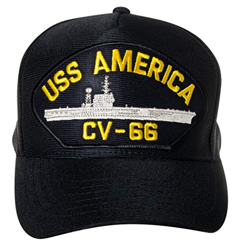 Artisan Owl United States Navy USS America CV-66 Supercarrier Ship Emblem Patch Hat – Adjustab
