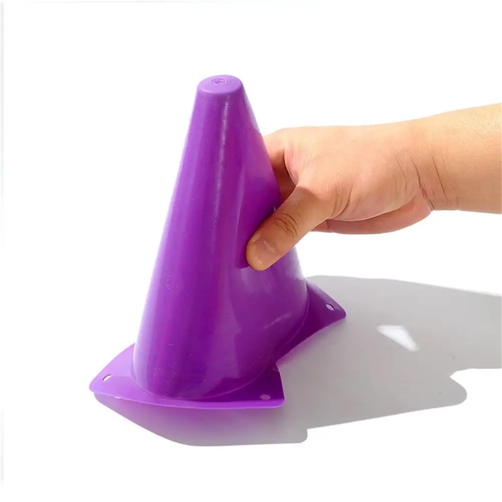 Plastikowe stożki treningowe 10 szt. Uniwersalny sprzęt sportowy do gry w piłkę nożną na łyżwach Fitness Gry halowe świeżym powietrzu(Orange-23cm)