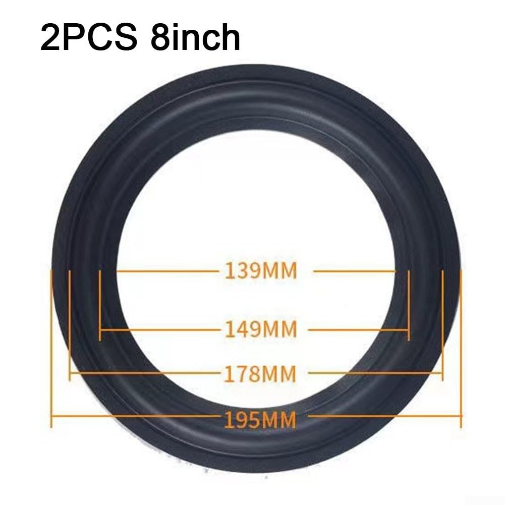 Kit de réparation en caoutchouc pour haut-parleur en mousse, installation facile, haut-parleurs de 10,2 cm, 12,4 cm, 15,2 cm, 20,3 cm, 20,3 cm