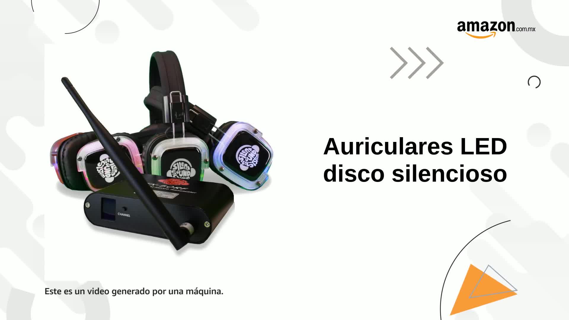 Silent Sound System Silent Disco Paquete de auriculares LED de 3