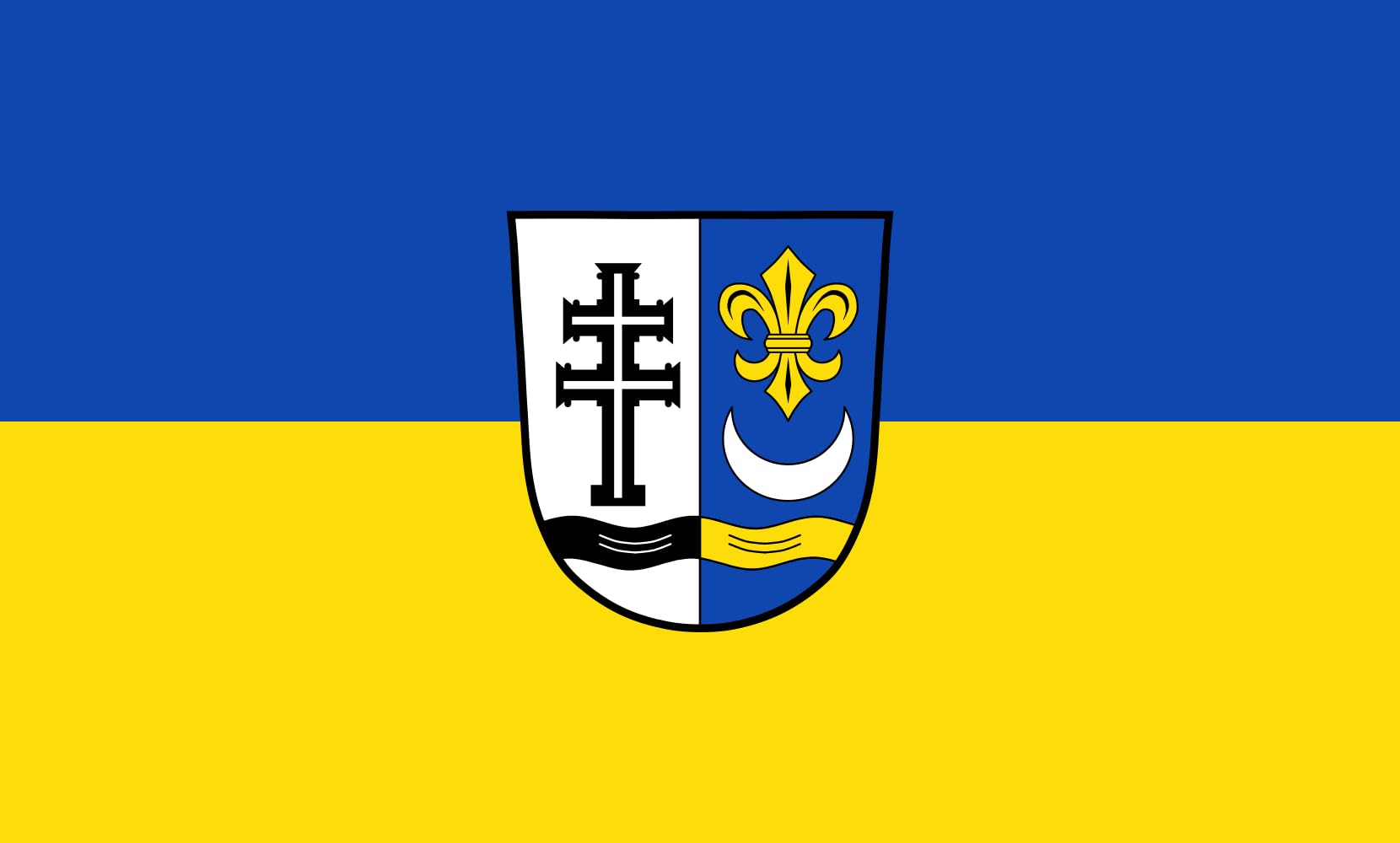Drapeau Large Pleß drapeau paysage de 1.35m² pour mât extérieur