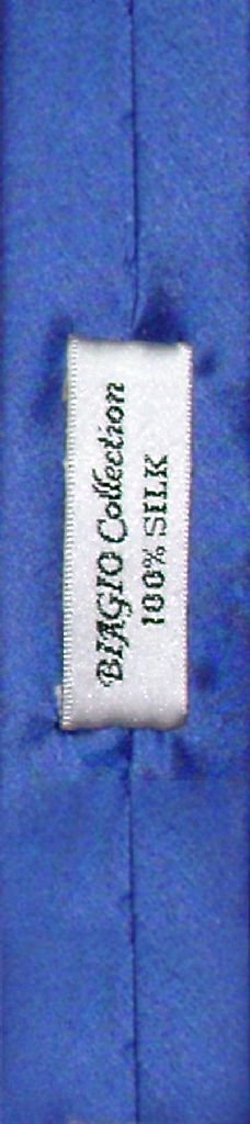 Biagio 100% SILK Narrow NeckTie EXTRA Skinny ROYAL BLUE Color Mens 1.5