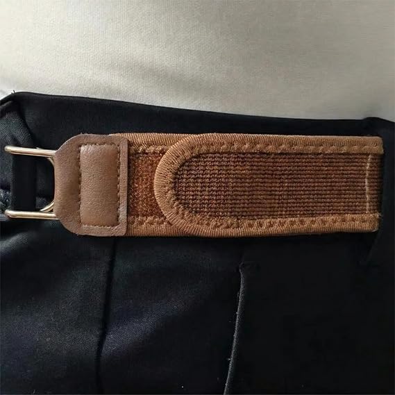 Image of Buckleless Belt Hook Tactical Metal Hook Elastic Belt Unisex Buckle-Less Invisible Waist Belts for Work And Edc (Pair)