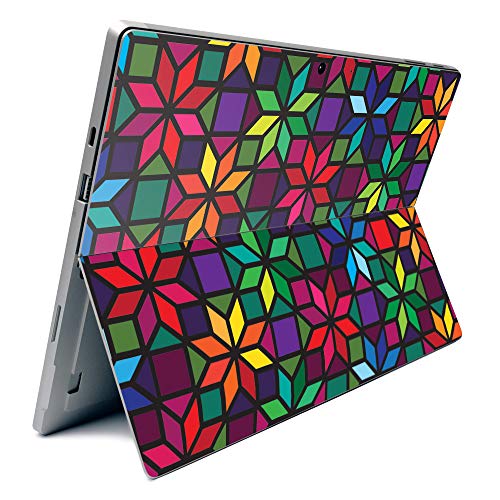 Image of MightySkins Carbon Fiber Skin for Microsoft Surface Pro 7 - Stained Glass Window | Textured Carbon Fiber Finish | Easy to Apply, Remove, and Change Styles | Made in The USA