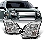 AKKON - For Ford Fusion Clear Chrome Headlights Head Lamps Driver Left + Passenger Right Side Replacement Pair