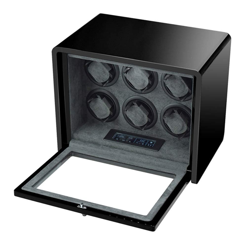 QUSYZD Automatic Watch Winder LCD Touch Screen Adjustable Flannel Watch Pillows Built-in Illumination Support USB Power Supply,