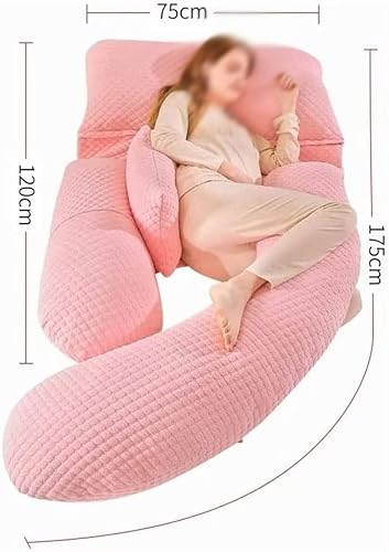 Miniatura 2 de TOEWOE Almohada de embarazo en forma de U almohada de cuerpo completo para mujeres embarazadas que duermen de lado almohada de maternidad para