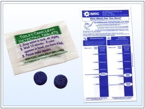 Home Water Audit Kit - Faucet Flow Gauge Measuring Bag & Toilet Leak Detecting Tablets. Water Saving for Shower and Faucet | Dye Tablets for Silent Bathroom Toilet Leaks. image 5