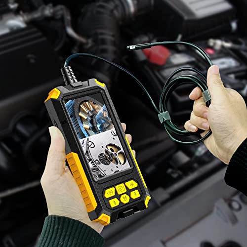Dual Lens Endoscope, 1080P Hd Borescope Inspection Camera 4.5'' Ips Screen Ip67 Waterproof Snake Camera With Light, Semi-Rigid Cable, 32G Card, For Automotive, Engine, Sewer, Drain (16.4Ft) #TOP5