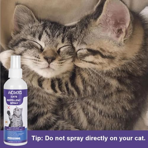 Aomig Katzenabwehrspray Anti Katzen Spray Knabberstopp Innen AuBen Katzenabwehr für Sofa Tür Möbel Natürliches Katzen Fernhaltespray Sofort Wirksames katzenspray Antikratzspray Katz Abwehrspray(200ml)