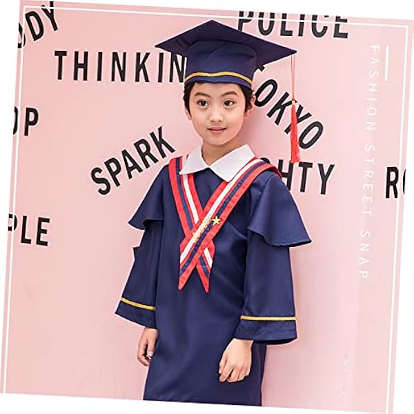 3 Stuks Bachelorkleding Voor Kinderen Gewaden Voor Afstuderen Caps Voor Voorschoolse Afstudeerpet Foto Prop Jurk Voorschoolse Pet En Toga Afstudeerjurk Afstudeerkostuum