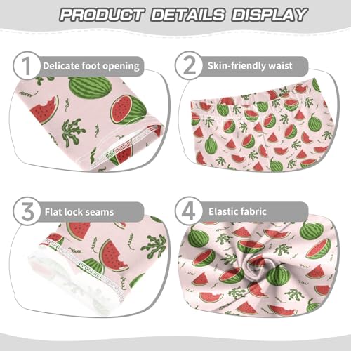 Girls Leggings Watermelon Slices on A Pink Background Toddler Girls Clothes Leggings for Girls Toddler Girls Leggings 3-4T3