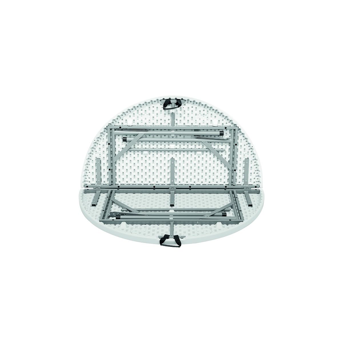 Tavolo rotondo pieghevole bianco Ø122 cm tavolino per interni esterni, giardino, ricevimenti