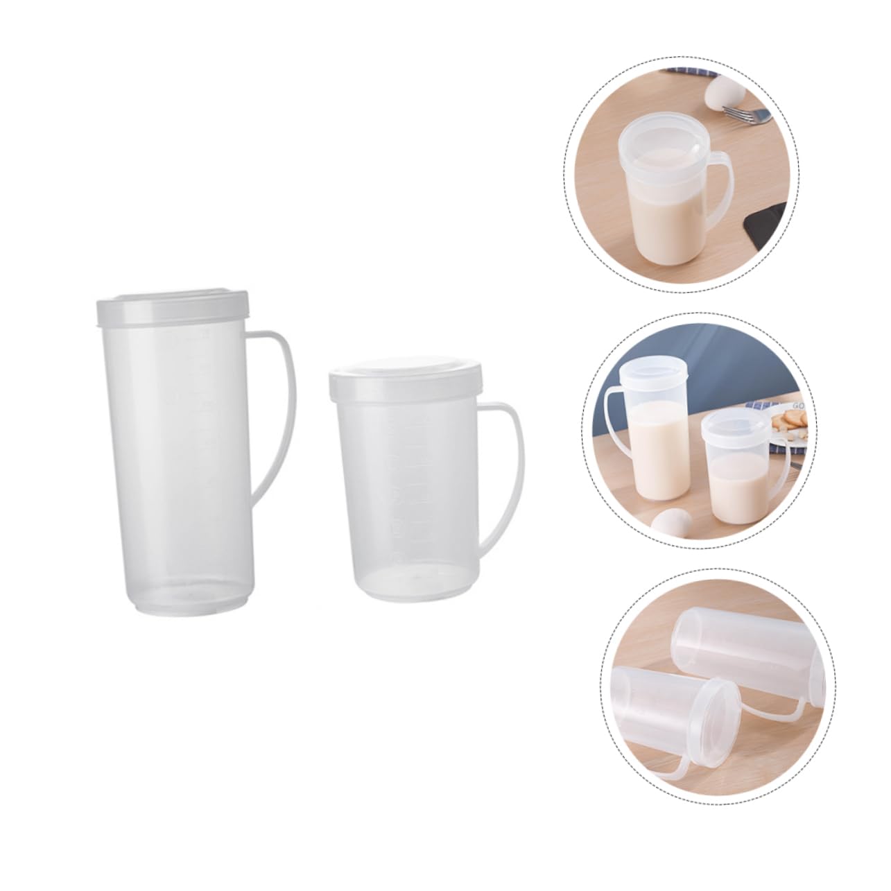 TOPBATHY 6 Pz tazza lattiere da forno a microonde misurino per versare bollitore gelatto contenitore graduato contenitori Stoviglie per la casa misurini di plastica bianca Riutilizzabile