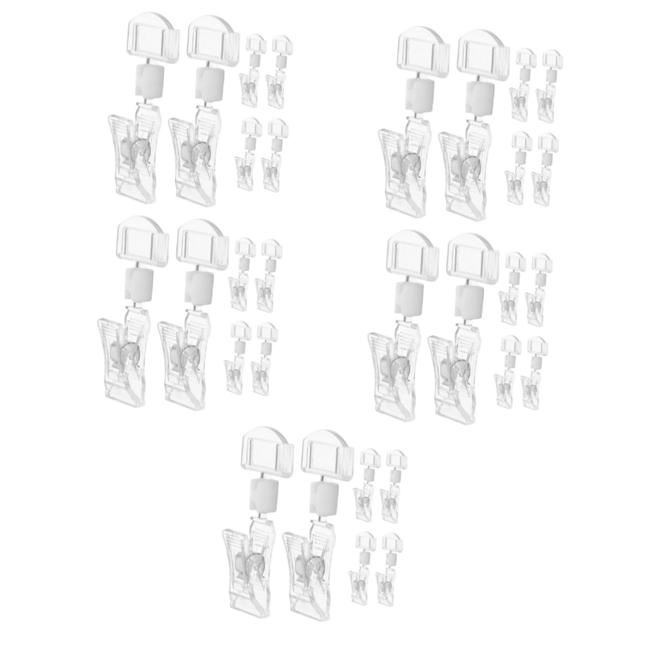 SHINEOFI 5 Sätze Preisschildhalter Preisaufkleber Namensetiketten Einzelhandelsclip Ladenetiketten Kleine Drehclips Preisclips Für Einzelhandelsdisplays Ladenbedarf 6 Stück * 5