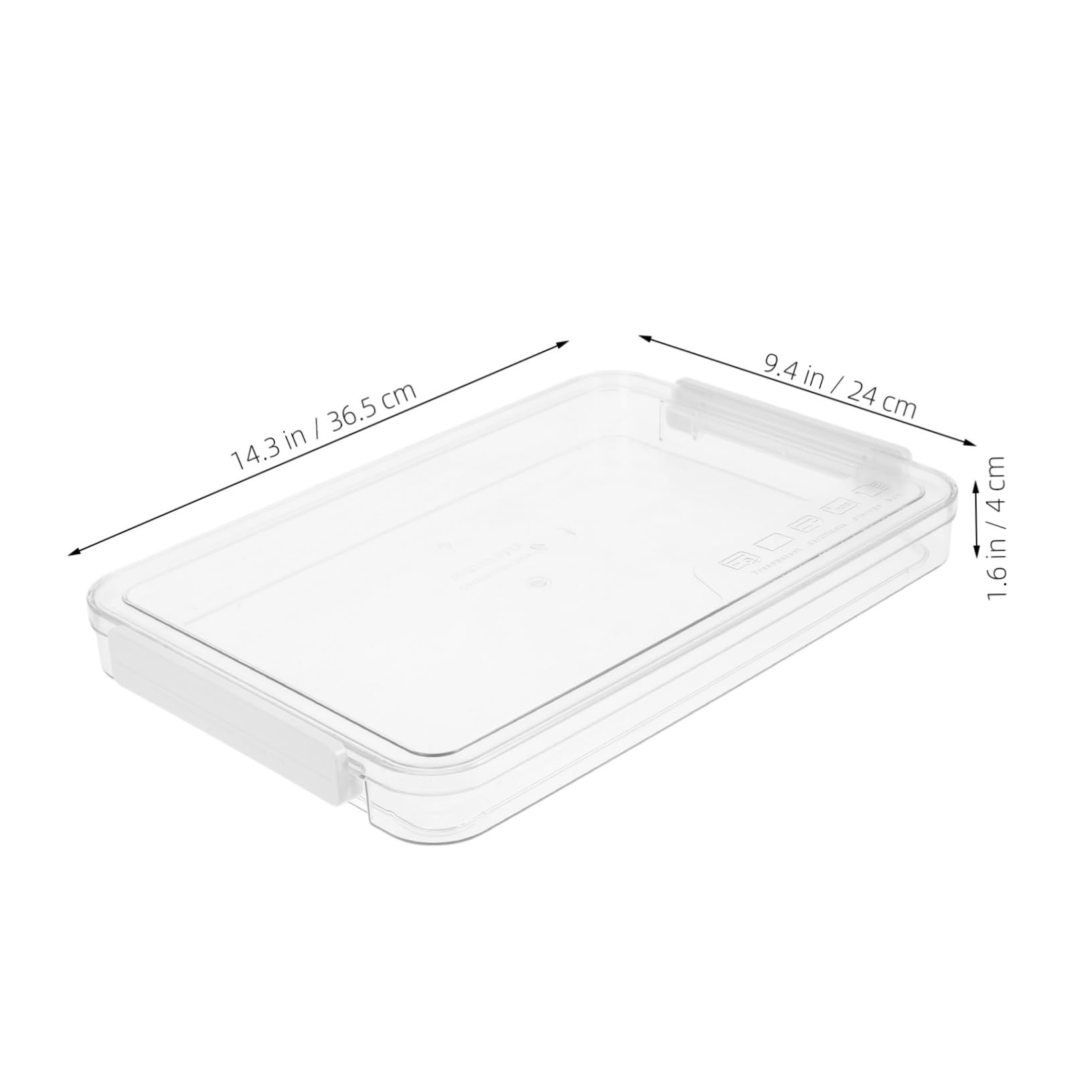 2 Stück-pack Transparente Dokumentenboxen aus Pet und Abs mit Deckel | Archivierung und Aufbewahrung, Großes Fassungsvermögen, Schlichtes Design in Weiß