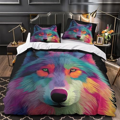 Housse de couette design géométrique abstrait 3D pour lit de couple - 2