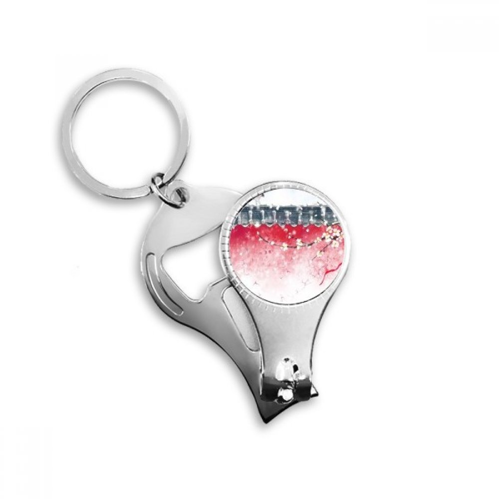 Exploration for Snow Chinese Watercolor Nail Nipper Ring Key Chain Bottle Opener Clipper