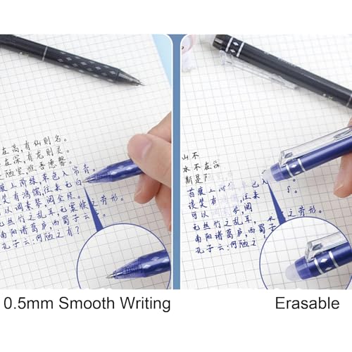 Bolígrafos de Tinta Gel Borrables 6 Piezas 0.5mm Negro miniatura 5