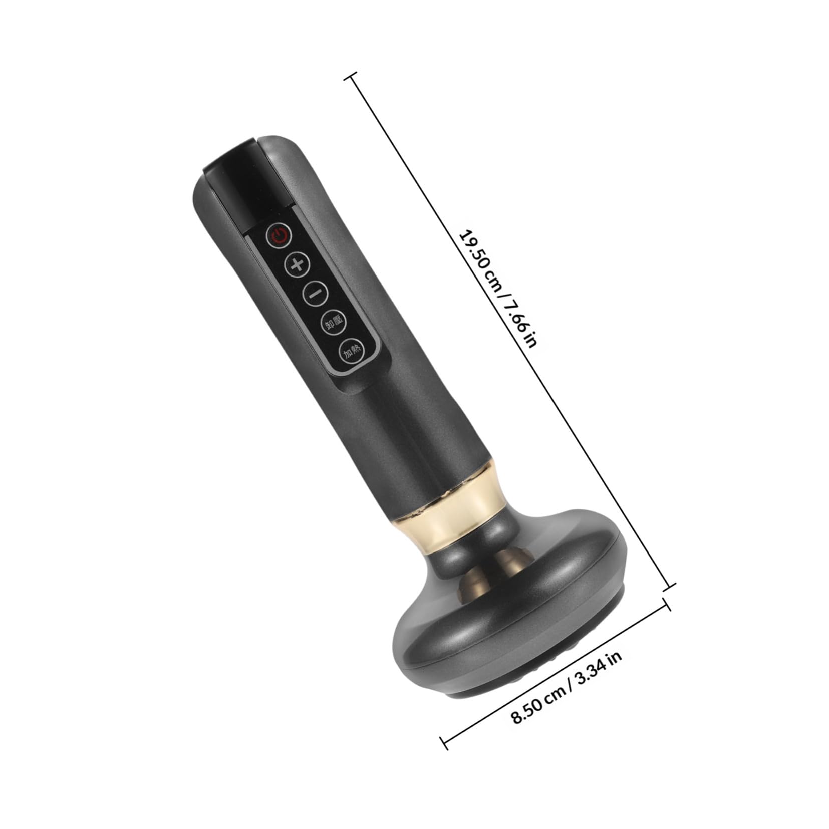 Healeved Dispositivo de Raspado Eléctrico para Masaje Corporal Ventosas, Estructura sin Llama y Succión Constante, Material Abs Cuello y Cintura