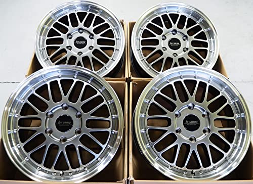 VENERDI 社外ホイール 18インチ 4本 7J6HPCD139.7+38 ブラポリ ハイエース等　(VHP097) Hearts Tyrann Schwarz 6スポーク ホイール 4本 7J-18 PCD139.7 6穴 +