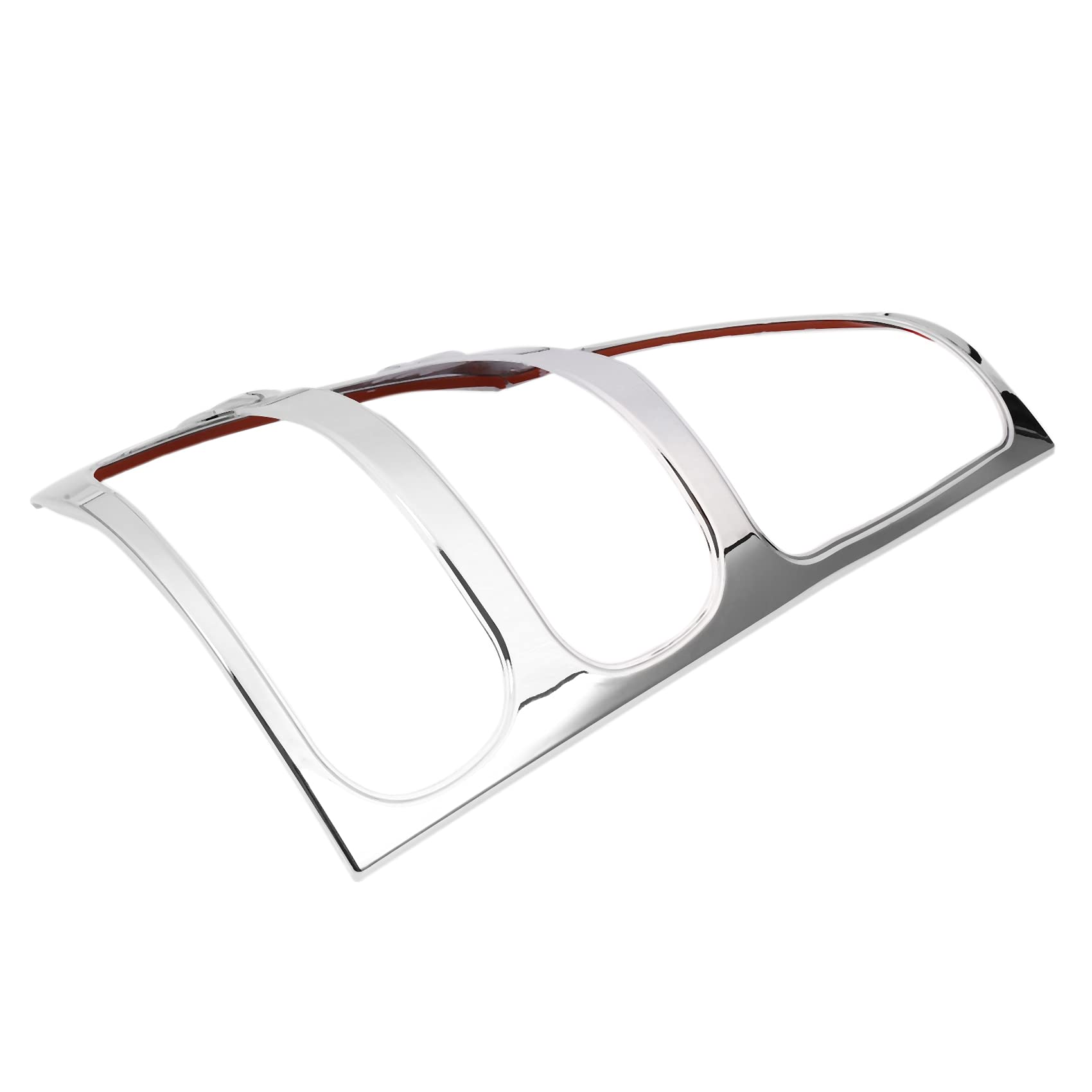 Jkjhbhged for Land Cruiser Prado 120 FJ120 2003 2004 2005 2006 2007 2008 2009 Rear Light Trim Hood Car-Styling Accessories, Silver, 291709
