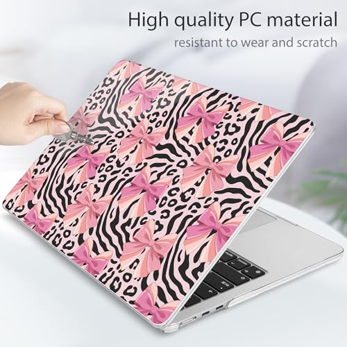 Image of Tuiklol for MacBook Air 13 inch Case M5 2026 M4 2025 M3 2024 M2 2022 Release Model A3449 A3240 A3113 A2681,Plastic Hard Shell Cover for MacBook Air 13.6 with Touch ID, Grid Bow