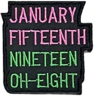 AKA Sorority Iron-On Embroidered Applique Patches, Set of 14 (Founding Date)