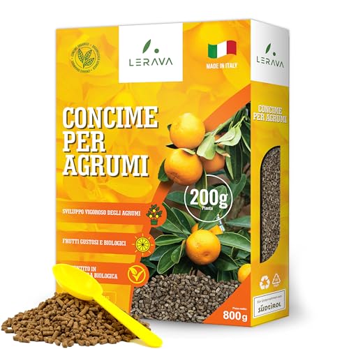 LERAVA® Concime per Agrumi organico - 800g – per uno sviluppo vigoroso e gustoso degli agrumi -...