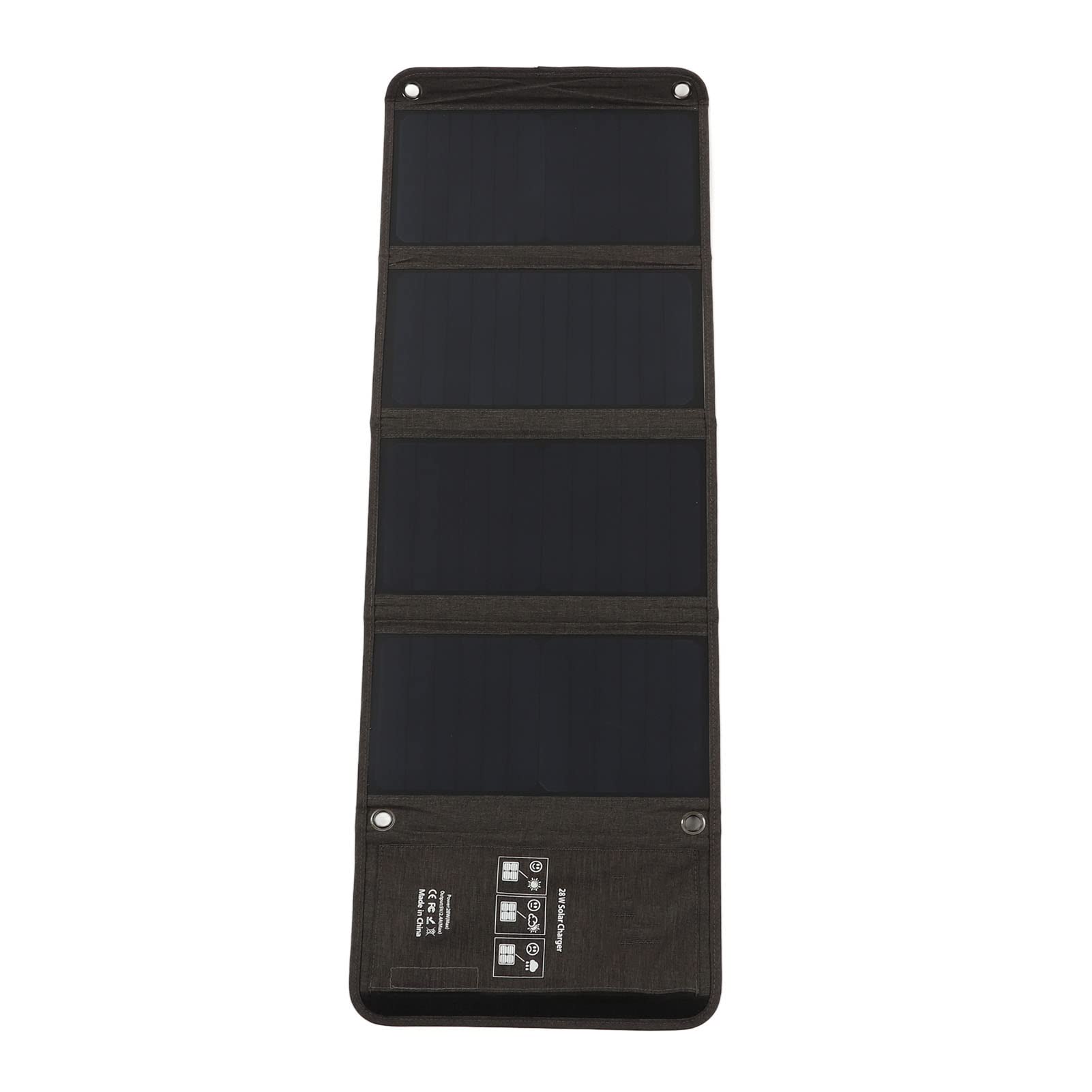 Caricatore a pannello solare pieghevole Pannello di ricarica solare portatile leggero impermeabile da 28 W con 2 porte USB per campeggio Escursionismo Attività all'aperto